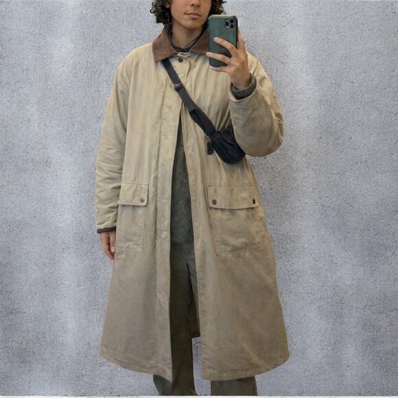 Vintage 1992 Timberland Weathergear Gore-Tex Trench Coat Khaki Brown Size M